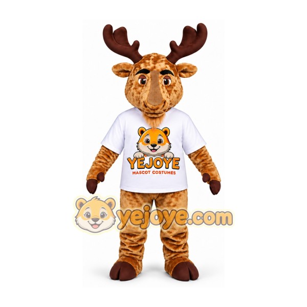 Spotted Brown Reindeer Mascot Costume
