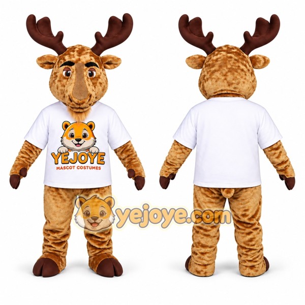 Spotted Brown Reindeer Mascot Costume