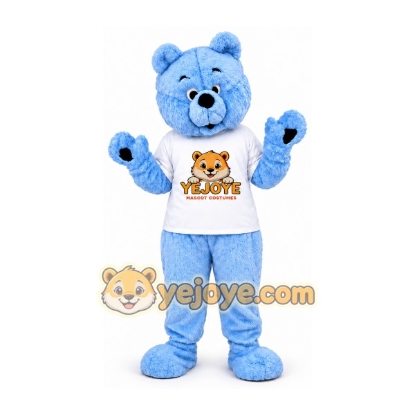 Light Blue Bear Mascot Costume