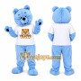 Light Blue Bear Mascot Costume