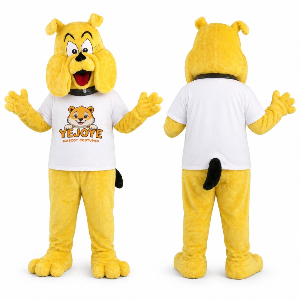 Yellow Dog Mascot Costume