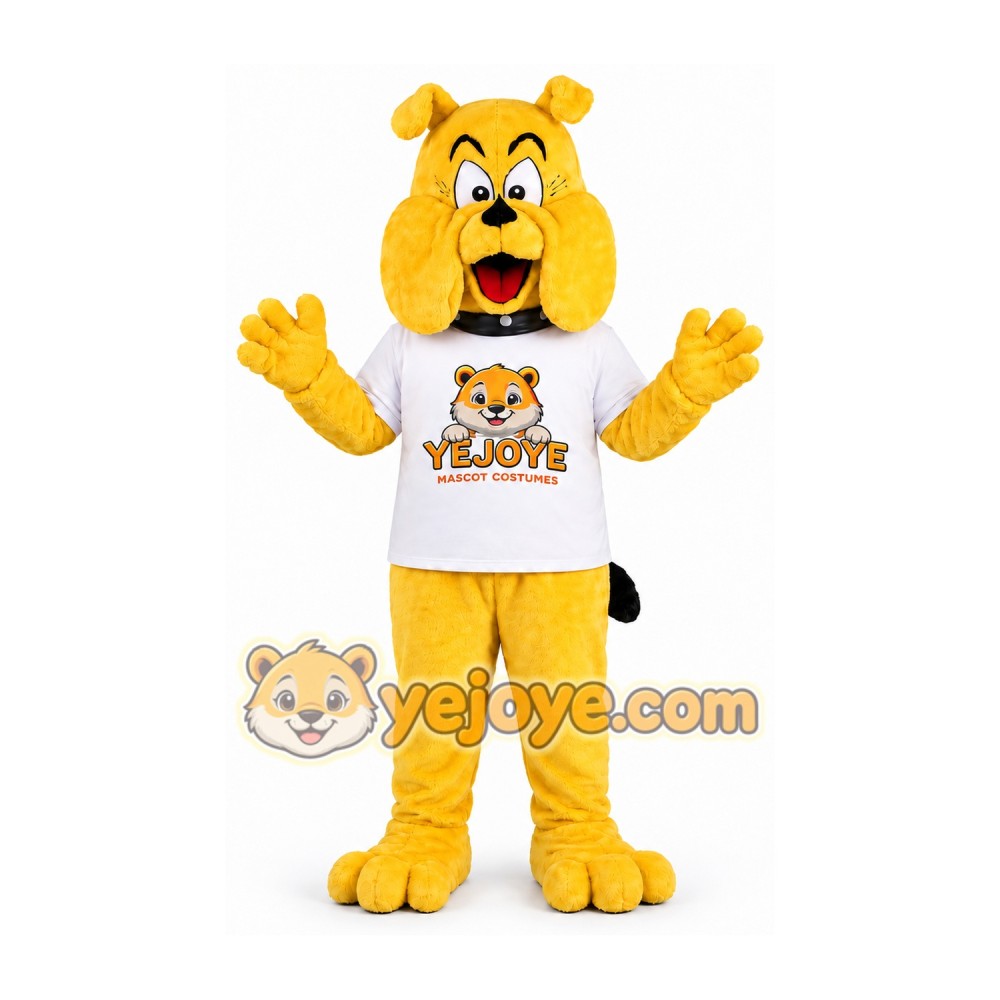 Yellow Dog Mascot Costume Yellow Dog Mascot Costume