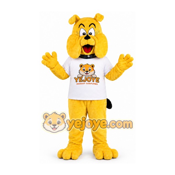 Yellow Dog Mascot Costume Yellow Dog Mascot Costume