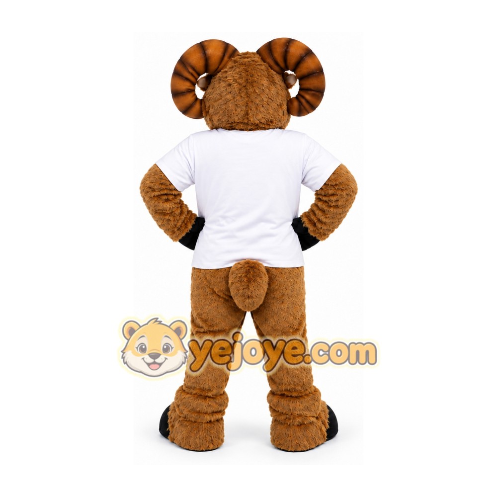 Brown Ram Mascot Costume Brown Ram Mascot Costume