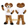 Brown Ram Mascot Costume