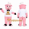 Pink Pig Chef Mascot Costume Pink Pig Chef Mascot Costume