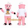Pink Pig Chef Mascot Costume