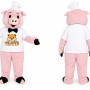 Pink Pig Chef Mascot Costume