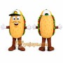 Tan Taco Mascot Costume with Green Cap