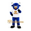 Royal Blue Bull Mascot Costume Royal Blue Bull Mascot Costume