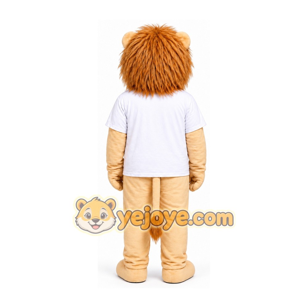 Light Beige Lion Mascot Costume Light Beige Lion Mascot Costume