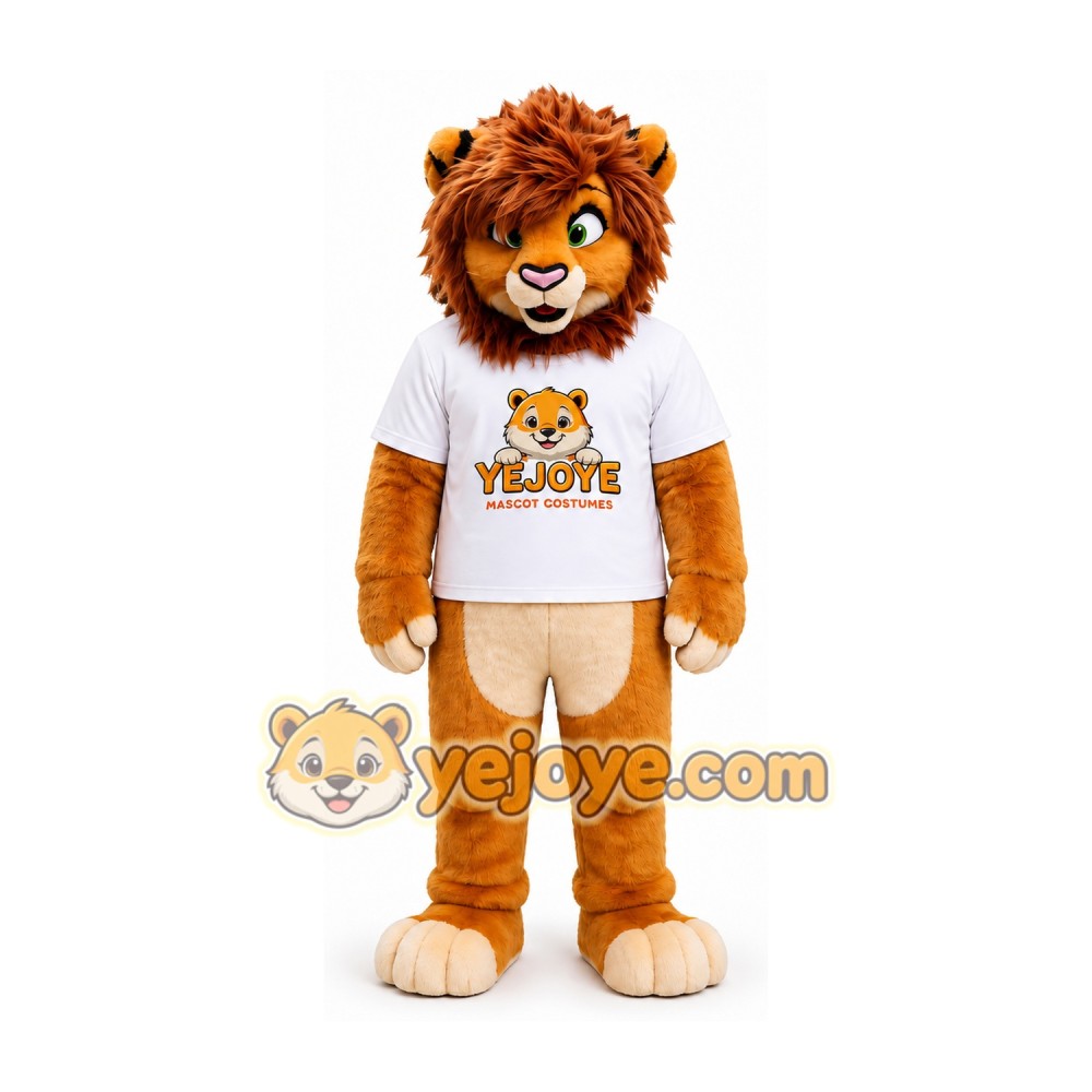 Golden Lion Mascot Costume