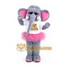 Gray Elephant Mascot Costume with Pink Tutu Gray Elephant Mascot Costume with Pink Tutu