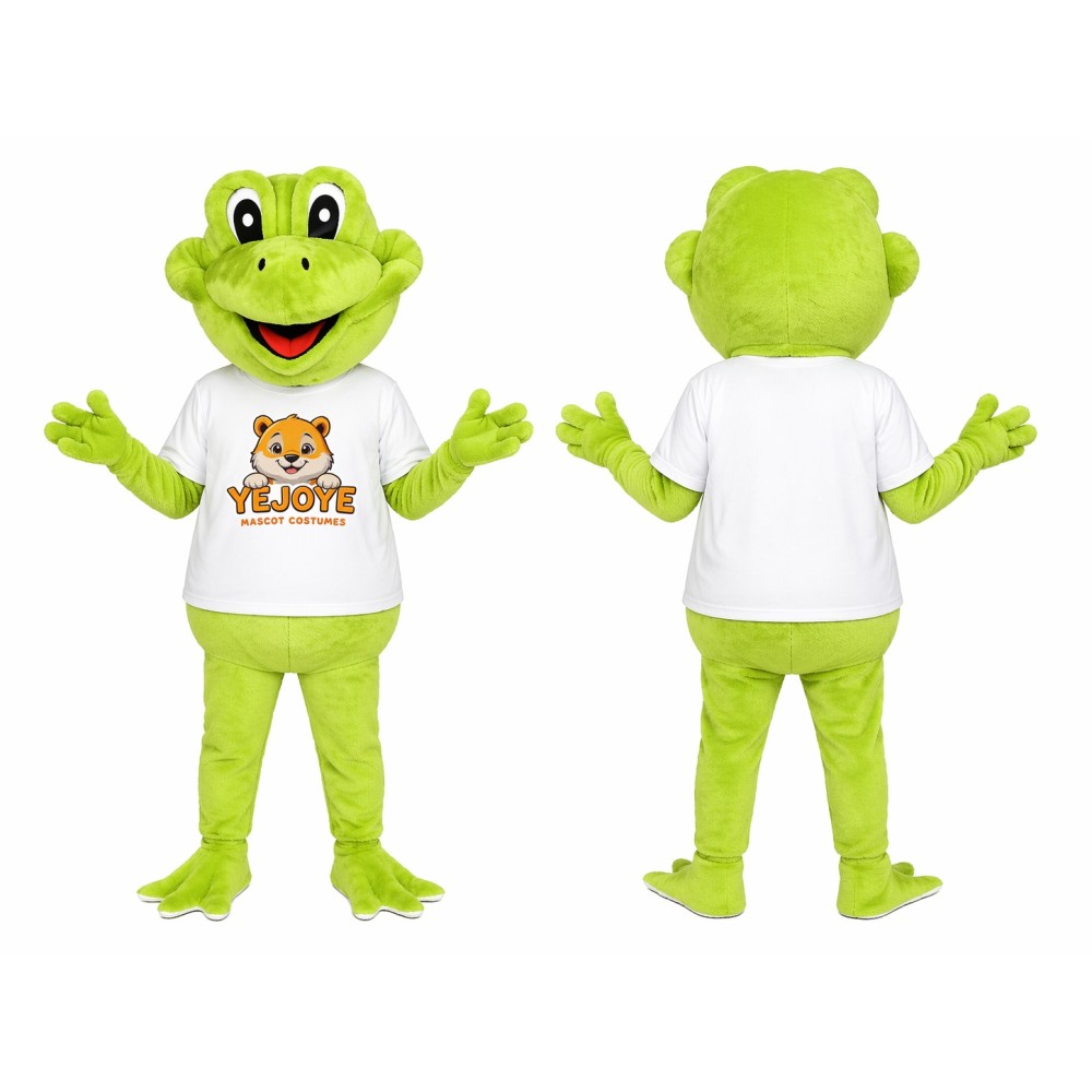 Lime Green Frog Mascot Costume