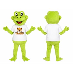 Lime Green Frog Mascot Costume