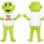 Lime Green Frog Mascot Costume