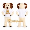Cream Ram Mascot Costume with Brown Horns