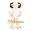 Cream Ram Mascot Costume with Brown Horns