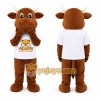 Brown Cow Mascot Costume Brown Cow Mascot Costume