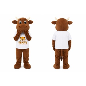 Brown Cow Mascot Costume
