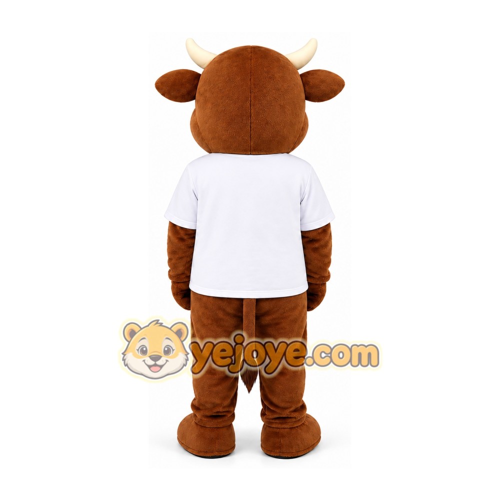 Brown Cow Mascot Costume Brown Cow Mascot Costume