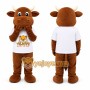 Brown Cow Mascot Costume