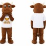 Brown Cow Mascot Costume