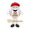 White Baseball Mascot Costume with Red Cap White Baseball Mascot Costume with Red Cap