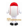 White Baseball Mascot Costume with Red Cap White Baseball Mascot Costume with Red Cap