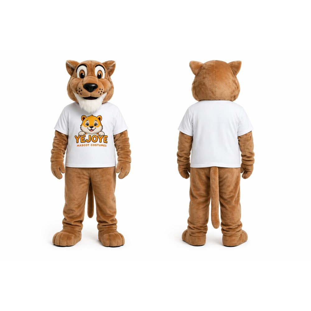 Light Brown Cat Mascot Costume