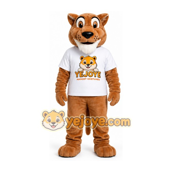 Light Brown Cat Mascot Costume