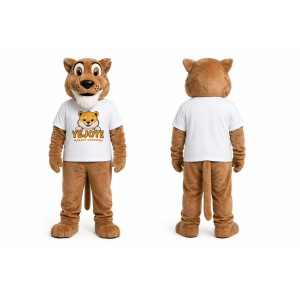 Light Brown Cat Mascot Costume