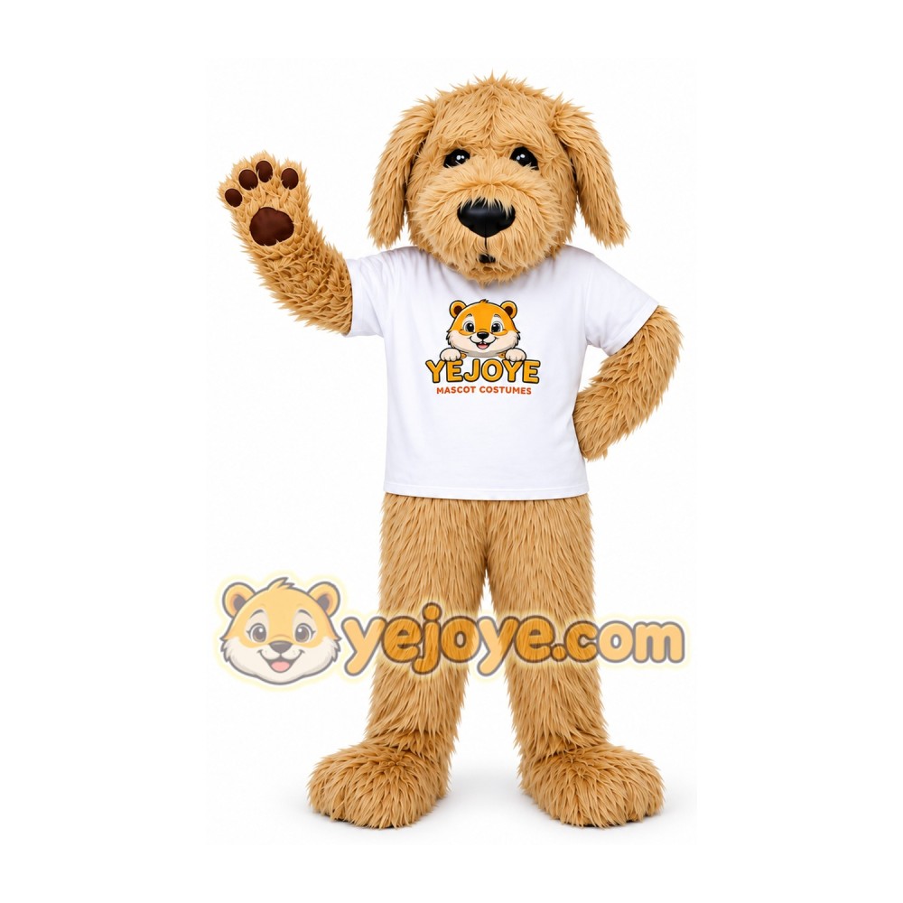 Beige Dog Mascot Costume Beige Dog Mascot Costume