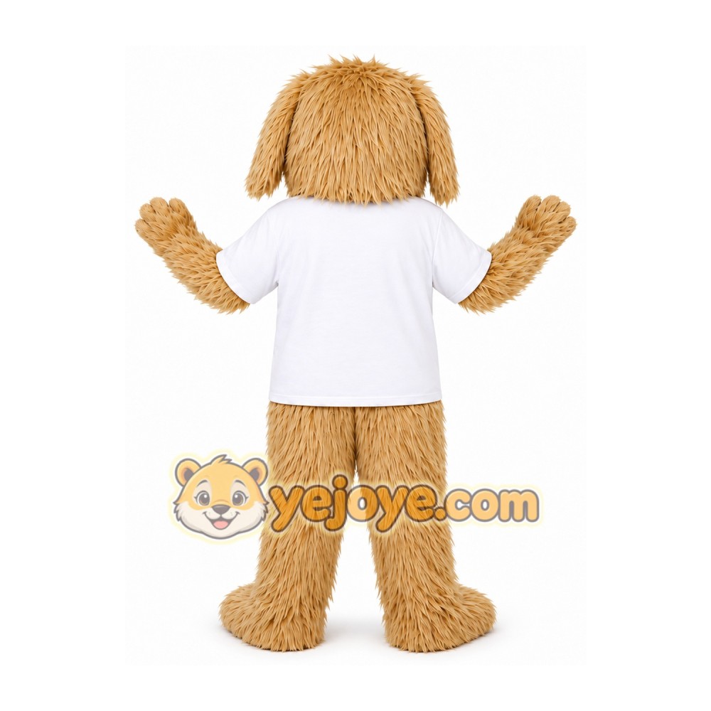 Beige Dog Mascot Costume Beige Dog Mascot Costume