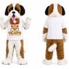Brown and White Rescue Dog Mascot Costume