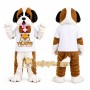 Brown and White Rescue Dog Mascot Costume