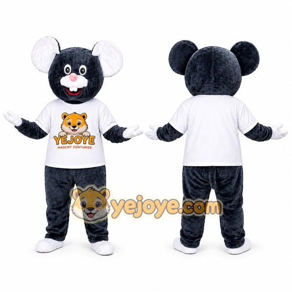 Dark Gray Mouse Mascot Costume