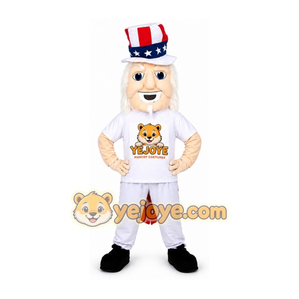 Red White Blue Uncle Sam Mascot Costume