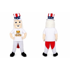 Red White Blue Uncle Sam Mascot Costume