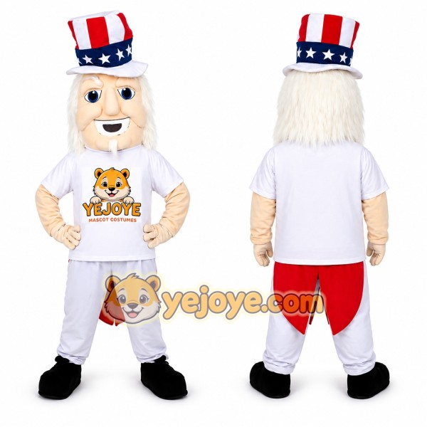 Red White Blue Uncle Sam Mascot Costume