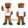 Brown Bear Mascot Costume with Green Shoes Brown Bear Mascot Costume with Green Shoes