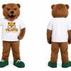 Brown Bear Mascot Costume with Green Shoes