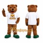 Brown Bear Mascot Costume with Green Shoes