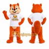 Orange Squirrel Mascot Costume with White Shirt Orange Squirrel Mascot Costume with White Shirt