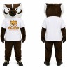 Brown Raccoon Mascot Costume with White T-Shirt