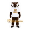 Brown Raccoon Mascot Costume with White T-Shirt Brown Raccoon Mascot Costume with White T-Shirt