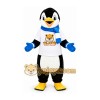 Black White Penguin Mascot Costume with Blue Scarf Black White Penguin Mascot Costume with Blue Scarf