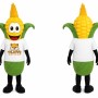 Yellow Corn Mascot Costume with Green Leaves