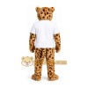 Spotted Leopard Mascot Costume with White Shirt