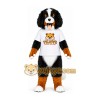 Black White Dog Mascot Costume with White T-Shirt Black White Dog Mascot Costume with White T-Shirt